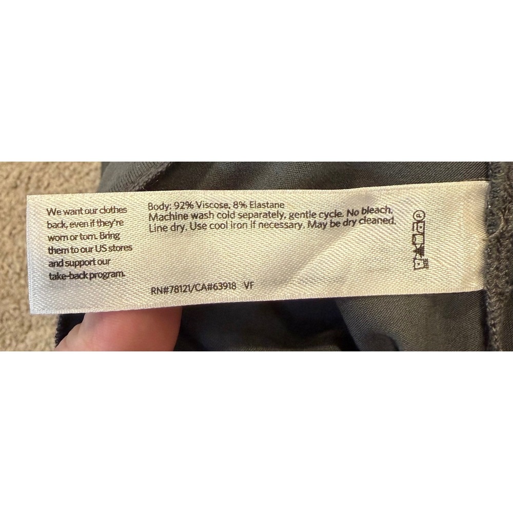 Eileen Fisher Womens Charcoal Grey Viscose Jersey Tapered Pants S21 Small‎ - Picture 4 of 9